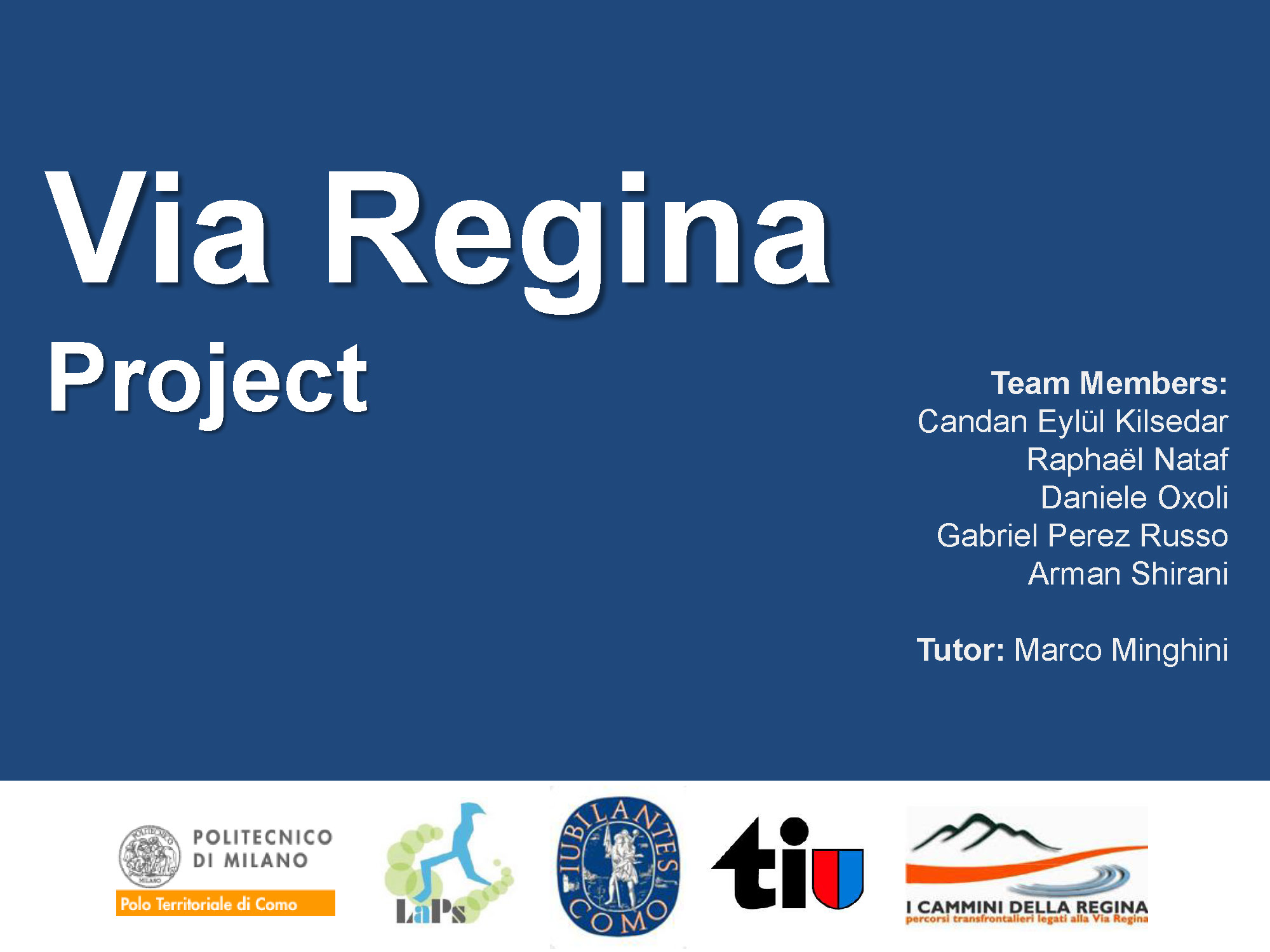 Presentazione slide progetto Via Regina